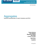 General characteristics of recycled concrete aggregates