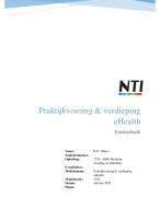 4702 Eindopdracht praktijkvoering en verdieping e-health