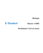 Biologie Hoofdstuk 2 Cel en leven Nectar 4 VWO 4e editie samenvatting van E-Student
