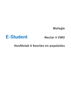 Biologie Hoofdstuk 6 Soorten en populaties Nectar 4 VWO 4e editie samenvatting van E-Student