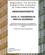 Voorbeeld onderzoeksvoorstel Hogeschool Utrecht Commerciële economie - mentale invloed COVID-19 en thuiswerken