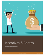 Incentives & Control - Seminars questions & Answers