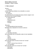 Samenvatting economie H1, havo 4
