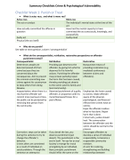 Samenvatting Crime & Psychological Vulnerability