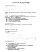Gezondheidspsychologie - Fase 2