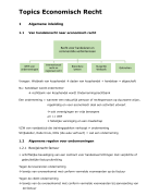 Samenvatting Topics Economisch Recht KDG