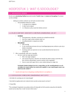 Sociologie H1 en H2 Mieke Denuwelaere 2021-2022