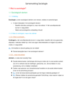Samenvatting Sociologie - 2020-2021