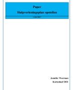 Paper hulpverleningsplan opstellen beoordeeld met een voldoende