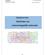 Samenvatting Methoden van Wetenschappelijk onderzoek, Deel 1, 2021-2022