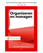Organiseren en Managen samenvatting H1 tot en met 10