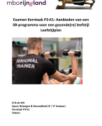 Uitwerking verslag (Sport & Bewegen) Kerntaak 4 (P3-K1): Aanbieden van een SB-programma voor een gezonde(re) levensstijl.