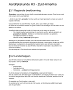Aardrijkskunde vwo 4 De Geo H3 - Zuid-Amerika