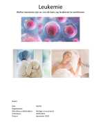 Havo 4/5: PWS Leukemie: Zijn er kansen om leukemie te verkleinen? Cijfer 9,3