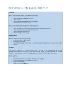 PERSONEN- EN FAMILIERECHT: volledige samenvatting 