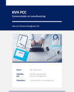 KVH PCC cluster A, B, C en D samenvatting