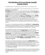 Psychologie Functieleer Samenvatting
