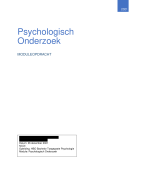 Psychologisch Onderzoek (Cijfer 8!) NCOI Toegepaste Psychologie