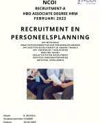 NCOI Recruitment en Personeelsplanning moduleopdracht Feb. 2022 - NIEUWE LAYOUT! - Geslaagd (8) SPP methodiek