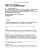 Summary Pragmatics (LCX056B05), all readings