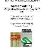 Samenvatting kernbegrippen 'Organisatiewetenschappen' Mintzberg en Van der Krogt - Belangrijkste zak