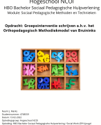 NCOI voorbeeld geslaagde module -HBO Bachelor SPH Social Work - schrijven groepsinterventie Orthoped