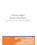Examenvragen Logopedie Fase 3; januari (semester 1)