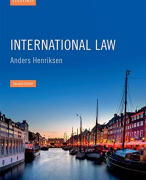 Samenvatting 'International Law' van Anders Henrinks