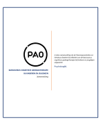 Cognitieve Gedragstherapie (CGT) basiscursus psychologie volledige samenvatting 