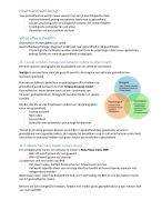 samenvatting health and well-being RUG selectie