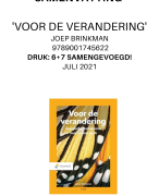 Nieuwe samenvatting 6e en 7e druk Voor de Verandering Joep Brinkman - samenvatting druk 6 en 7