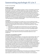 Samenvatting \'Het palet van de psychologie\'
