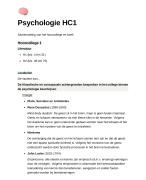 Psychologie Samenvatting Hoorcollege 1; H1 en H2