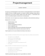 Projectmanagement - complete samenvatting + lesnotities