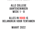 NCOI alle college aantekeningen Fiscaal Recht - Week 1 t/m 8 - Maart 2022