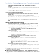 summary of The Discipline of Business Experimentation (Thomke & Manzi, 2014)