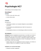 Psychologie Hoorcollege 7; Hoofdstuk 10 en Hoofdstuk 14