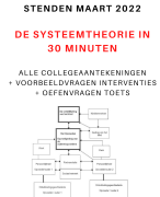 Systeemtheorie samenvatting - Pedagogiek Stenden - Begrijp de hele theorie in 30 minuten - Alle colleges 2022 - met oefenvragen en interventie voorbeeldvragen