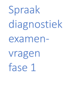 Examenvragen spraak diagnostiek juni en herexamen