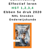 Samenvatting HST 1,2,3,4 Effectief Leren - Ebbens, Ettekoven - 5e druk 2020