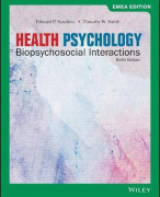 Samenvatting (76 pag) van het boek Health Psychology – Biopsychosocial Interactions - 9th edition 