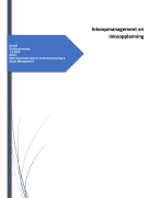 Inkoopmanagement en inkoopplanning - NCOI - Cijfer 8 