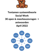 Oefenvragen tentamen systeemtheorie - Nieuw 2022 - NCOI Social Work - 30 vragen met antwoorden