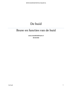 Bouw en functies van de huid