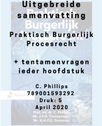Tentamen samenvatting Praktisch Burgerlijk Procesrecht - 5e druk C. Phillips J.P.H. Timmermans - 9789001593292