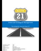 Eindopdracht Strategisch Management (Master Management, Cultuur & Verandering, MCC)