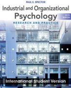 Summary of Industial and Organizational Psychology by Paul E Spector
