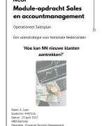 Geslaagde moduleopdracht sales- en accountmanagement NCOI 2022 - Operationeel Salesplan - Meer klant