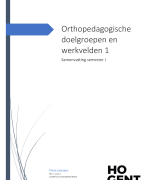 Volledige samenvatting Orthopedagogische doelgroepen en werkvelden 