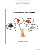 Opdracht dierenvoeding 3: een opiniestuk over kattenvoeding
